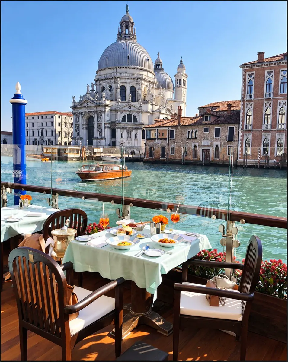 Góndolas en un canal de Venecia